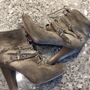 Italian suede booties sz 38
